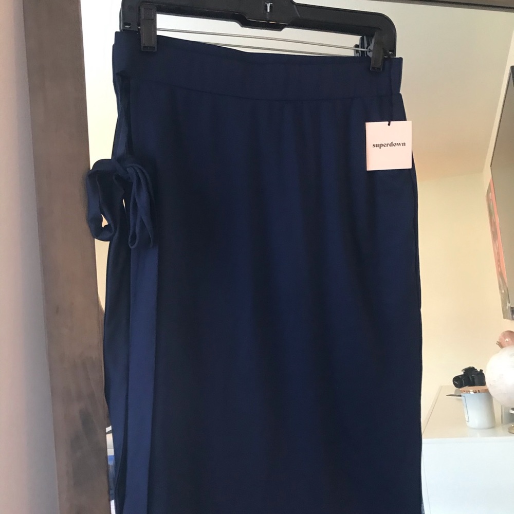 High slit midi skirt